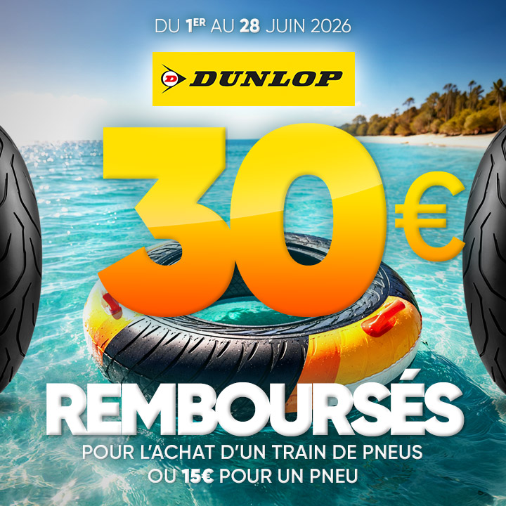 30€ Remboursés avec Dunlop