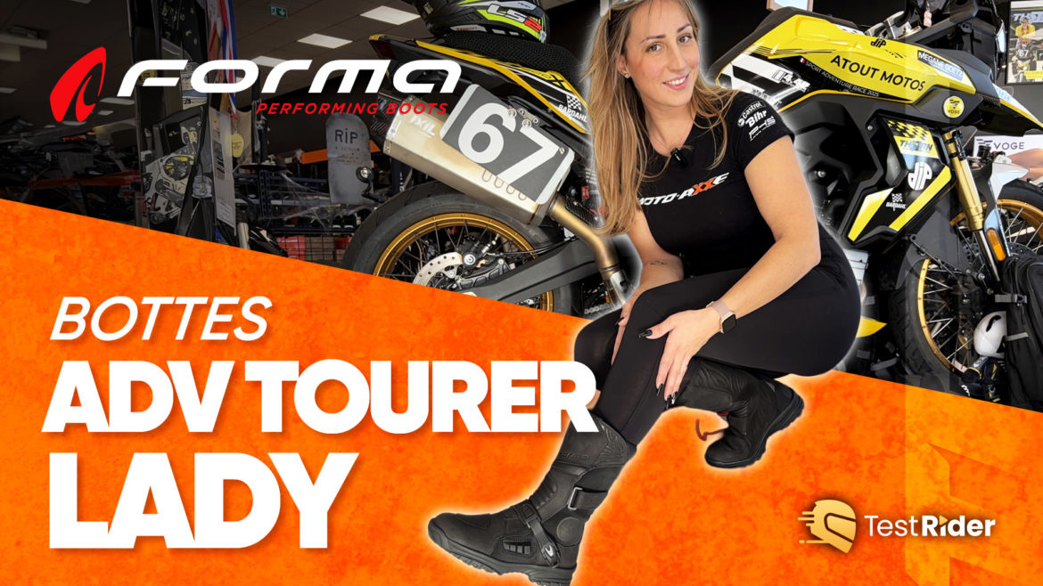 Test des bottes touring/adventure ADV TOURER WP LADY de FORMA par Mégane de Moto Axxe Rosheim