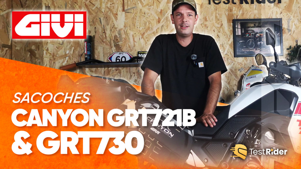 Test des sacoches de selle /cargo CANYON GRT721B et GRT730 de Givi par Sébastien de Moto Axxe France