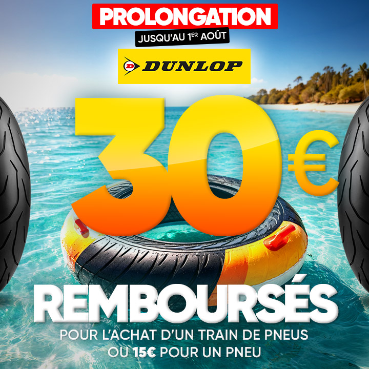 30€ Remboursés avec Dunlop